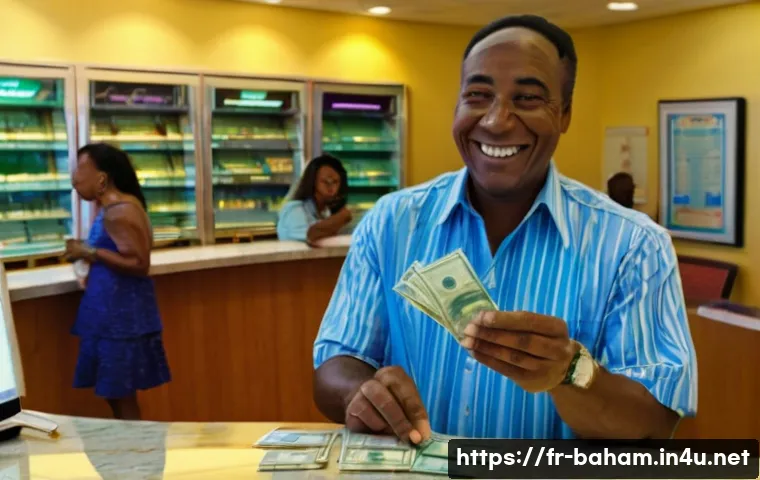 바하마 환전 방법 - **Prompt 1: The Parity Dance: Exchanging Currencies in Nassau**
    "A bright, inviting bank interio...